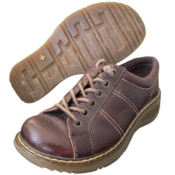 Dr. Martens Shoes - Dr. Martens Bailey brown leather oxford creepers loafers
